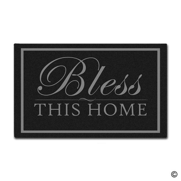 

carpets doormat funny entrance floor mat bless this home indoor decorative top