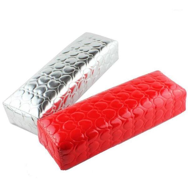 

solid color soft faux leather nail art pillow manicure hand arm rest cushion1