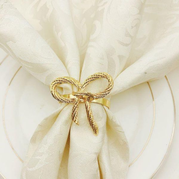 

napkin rings el western restaurant golden bow tie ring buckle table decoration