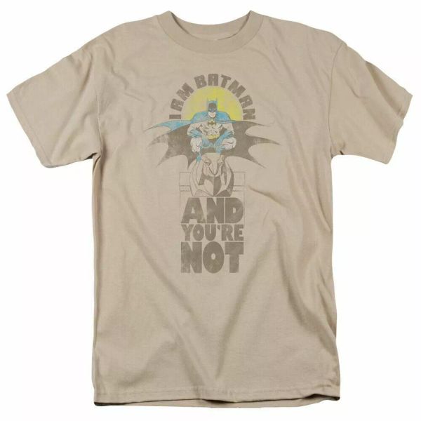

dc batman and youre not t shirt mens licensed dc comics tee sand, White;black