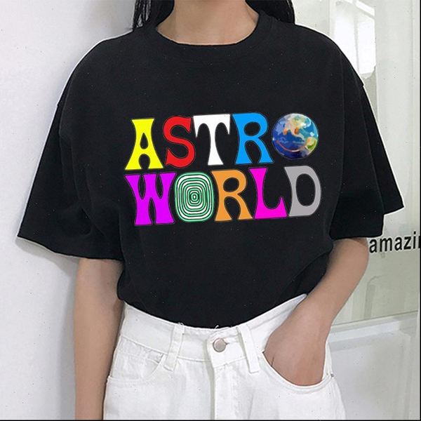 

travis scott astroworld hope women t shirt you are here fashion letters short sleeved streetwear men and, White