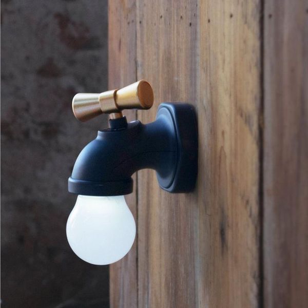 

wall lamps creative faucet small night light sound control induction usb charging led bedroom bedside lamp plug in reading