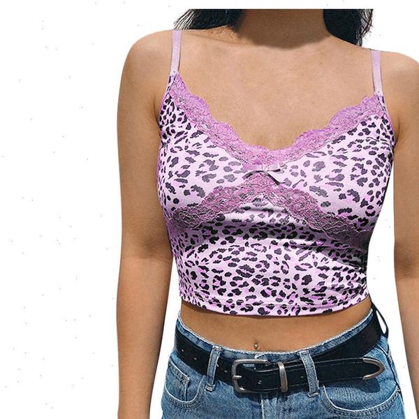 

women cami khaki leopard strap crop camis thin belt blouse vest v neck club party tank for, White
