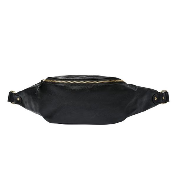 

waist bags fashion leather bag for men fanny pack banana outdoor crossbody chest packs male belt