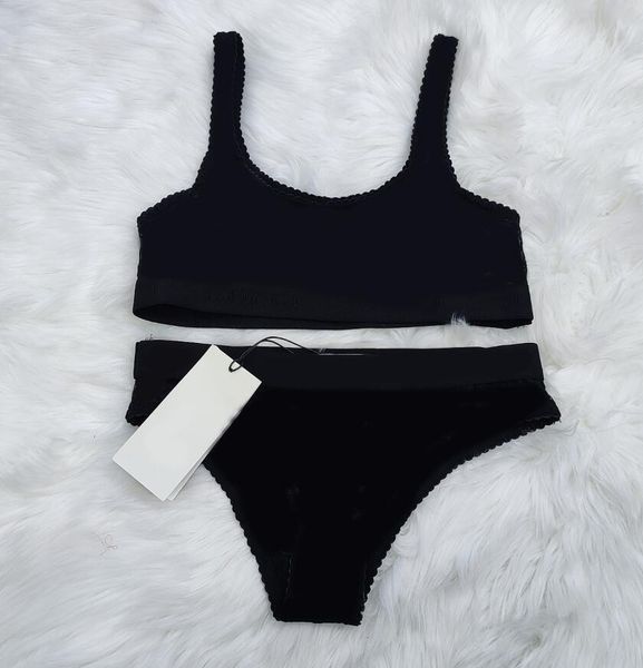 

new arrival summer two-pieces bikini for women swimsuit with letters fashion perspective swimwear lady bathing suits 3 styles s-xl, White;black
