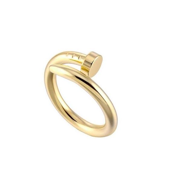 

nail ring titanium steel gold ring black silver rose gold love brand ring for women wedding jewelry wholesales wmtqih lihuibusiness