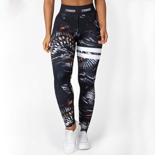 

legging fashion high tail printed leggings hip slim stretch cropped broek casual women clothing sports fitness leggins, Black
