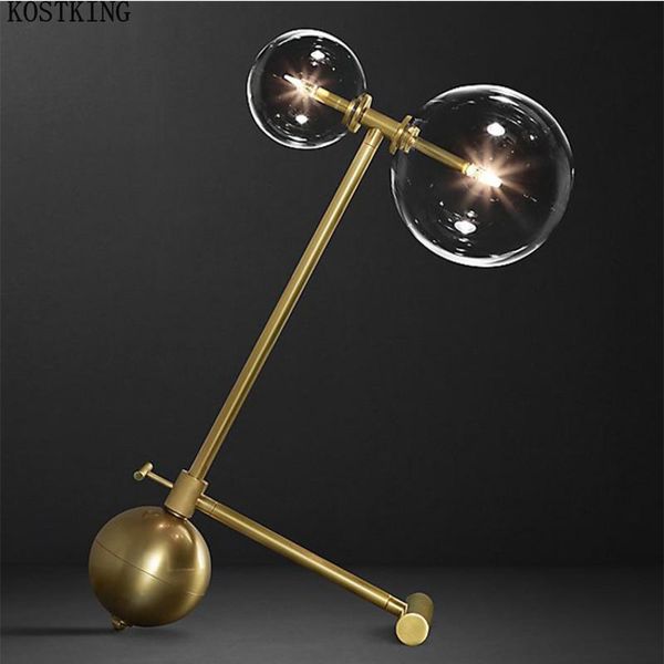 

postmodern iron glass ball led table lamps bedroom bedside lighting nordic study reading lights living room home deco desk