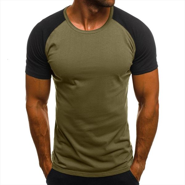 

20 fashion slim camouflage printed men t shirt short sleeve o neck tee patchwork, White;black