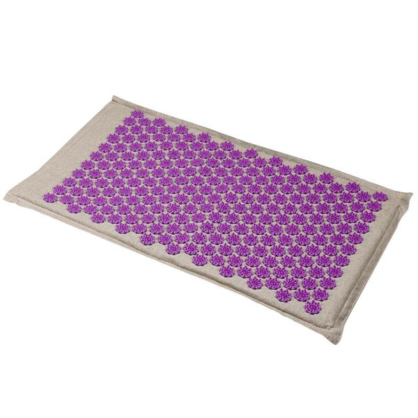 

yoga mats nature linen coconut palm massage mat sport pillow with bag lotus spike acupressure cushion
