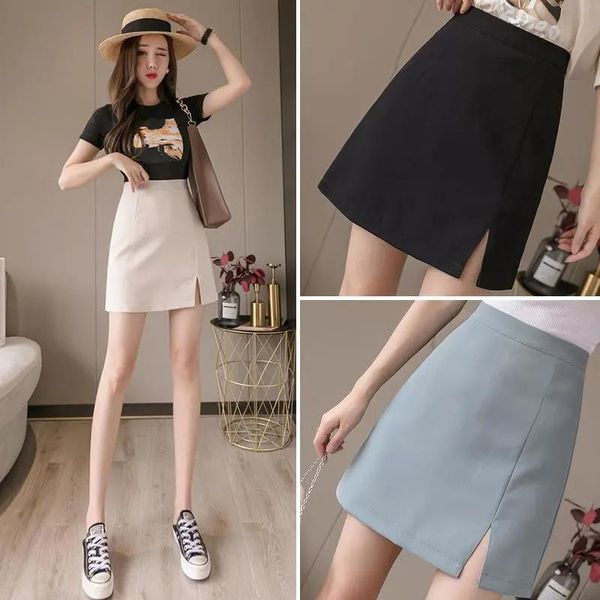 

skirts suit skirt women's 2021 summer a-line high waist, Black