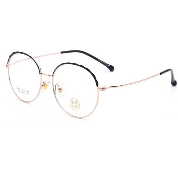 

fashion sunglasses frames retro round optical eyewear bsx31251 myopia glasses prescription eyeglasses anti blue girl student alloy lace spec, Black