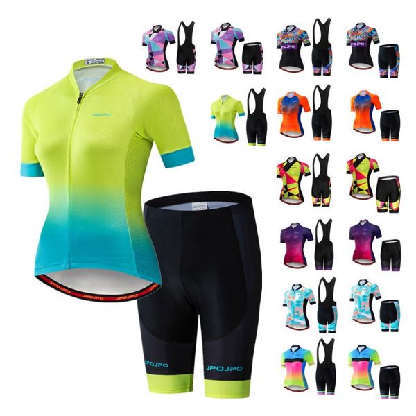 

cycling jersey set women's bicycle suit mountain bike wearing mtb sweatshirt outdoor biking racing clothing for girls jp2021 sets, Black;blue