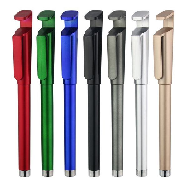 

gel pens 5pcs/lot reusable pen rollerball black color with phone holder 0.5mm quick-drying ink for school stationery