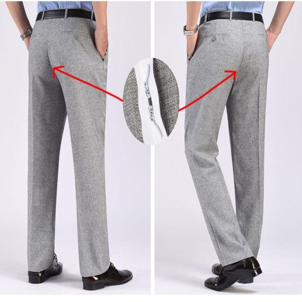 Abiti da uomo Blazer Xiku Pantaloni con cavallo aperto Ufficio Banchetto senza decollo Cerniera invisibile File aperto Esci per giocare in campo all'apertoconvenienza