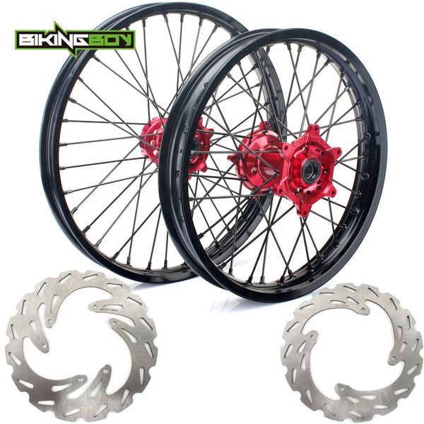 

motorcycle wheels & tires bikingboy 21"19" / 18" wheel rim hub brake discs rotors crf 250 r 04-19 crf250x crf450r 02-19 450 x