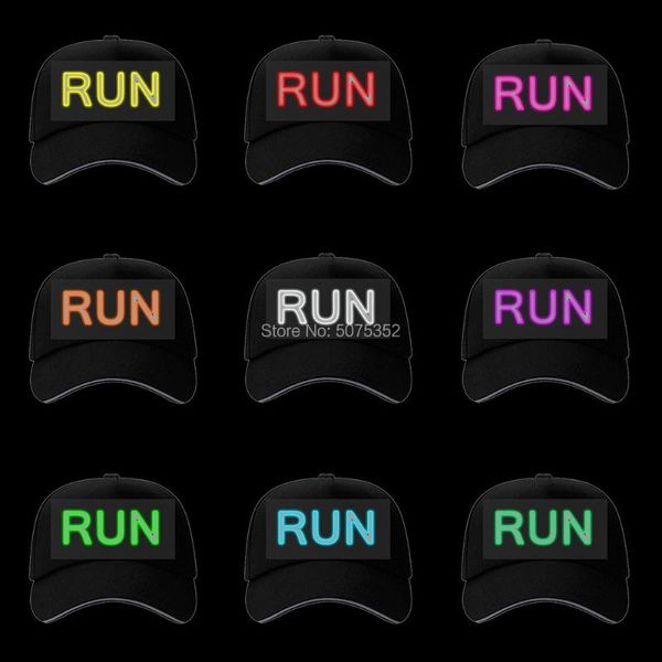 

party masks led light gorras letter cap night glow women baseball cool guy neon flash snapback caps for dance dj club bar decoration