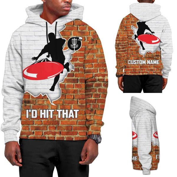 

men's hoodies & sweatshirts plstar cosmos 3dprinted est disc golf custom name sport art unique funny streetwear harajuku hoodies/swea, Black