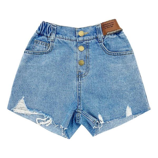 

jeans baby shorts design summer water washes holes children's kids denim for girls boys clothes girl trouser, Blue