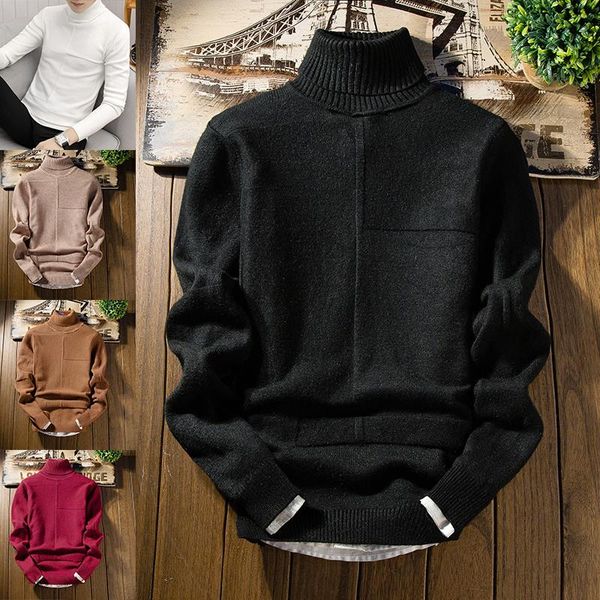 

homme col rond pull mode bras rayÃ© hommes tendance 259# dÃ©contractÃ© standard laine plat tricotÃ© complet mince o-cou men's sweaters, White;black