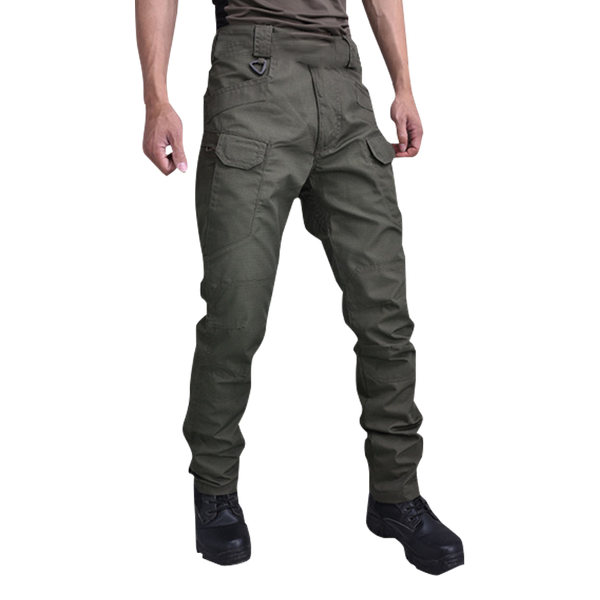 

men's pants spring cotton cargo autumn casual fashion elastic waist quality men clothing, Black