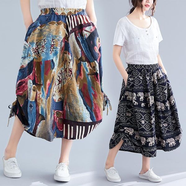 

women's pants & capris oversize women literature and art cotton linen wide leg elastic waist loose cropped beach boho, Black;white