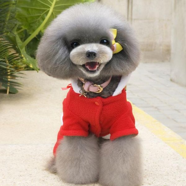 

dog apparel christmas puppies hoodies warm soft four-legged coats cute pet clothes