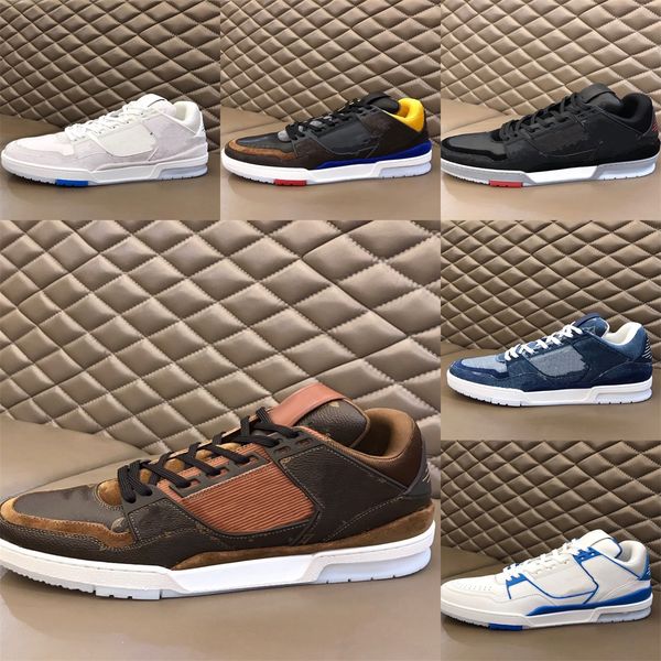 

2022 designer men casual shoes fashion sneakers basketball shoes classic leather design university running trainers 39-44, Black