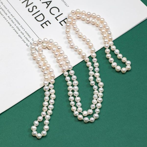 

pendant necklaces korean version of the autumn fashion personality simple temperament commuter natural freshwater pearl necklace mother chai, Silver