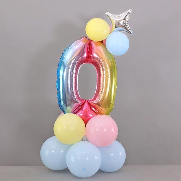

party decoration gradient digital balloon centenary opening anniversary birthday