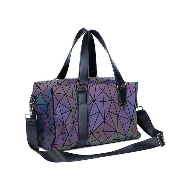 

fashion luminous geometric ladies travel picnic essential high-quality luggage bag men's fitness shoulder duffel bags