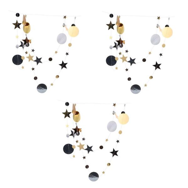 

garden decorations 3pcs bling star garland streamer kit christmas party glitter