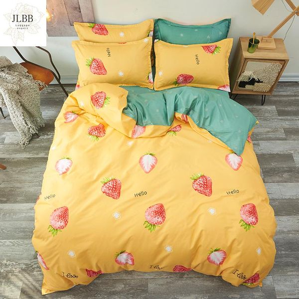 

bedding sets strawberry girls duvet cover bed linen pillowcases king sheet good quality quilt cartoon bedclothes