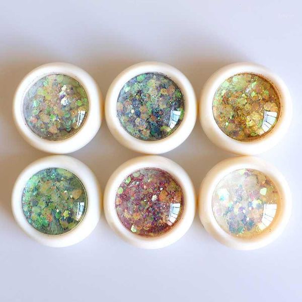 

box mix nail glitter flakes powder 3d hexagon sparkly colorful sequins spangles gel polish manicure art decorations1, Silver;gold