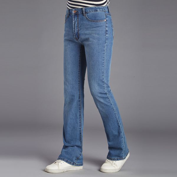 

loose denim slim fit jeans blue 2021 flared pants