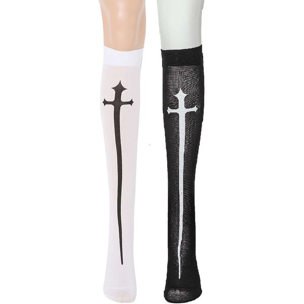 

black and white halloween socks stockings masquerade dance performance, Black;white