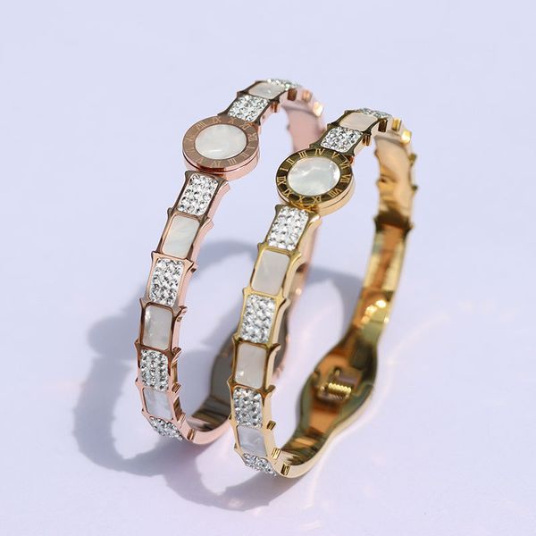 

18k gold plated stainless steel bracelet for women watch diamond roman numeral bracelet classic style luxury fashion jewelry, Black