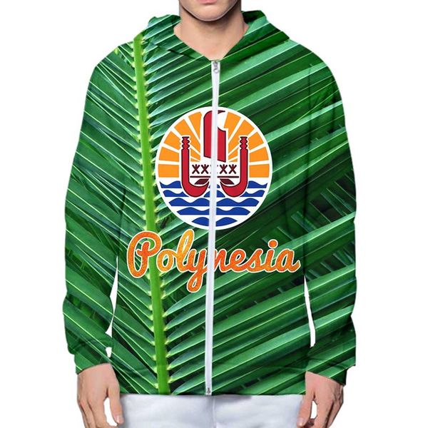 

men's hoodies & sweatshirts tahiti polynesia 3d all over print zip hoodie man women harajuku outwear pullover sweatshirt casual custo, Black