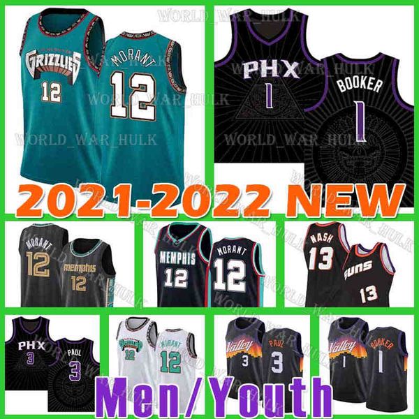 

ja 12 morant basketball jersey devin 1 booker grizzlie phoenixs chris 3 paul memphi steve 13 nash sun deandre 22 ayton charles 34 barkley je, Black;red