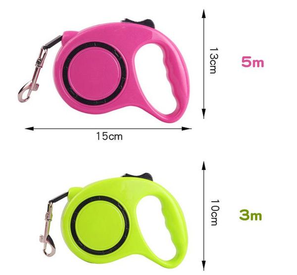 

dog collars & leashes 3m/5m automatic retract leash portable 15kg pull play walk the pet supplies environmental sturdy