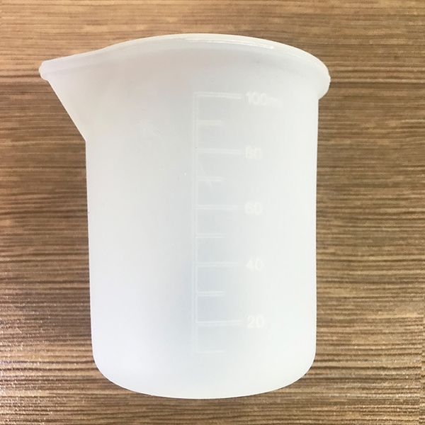 Strumenti di misurazione riutilizzabili 100 ml trasparenti con scala in silicone per accessori da pranzo da bar da cucina fai da te