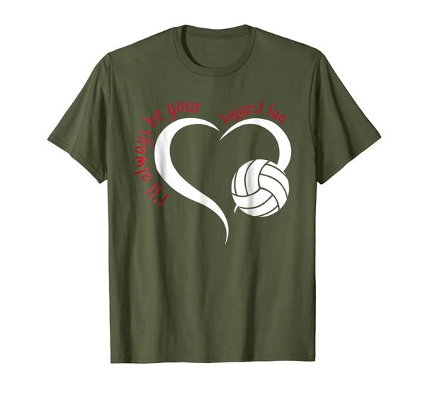 

i'll always be your biggest fan funny volleyball tee shirt, White;black