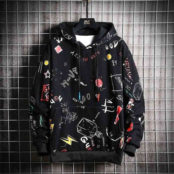 

men hoodies hip hop harajuku hoodie print hooded sweatshirt street fashion thicken autumn men sweatshirt fashion clothing men 210819, White