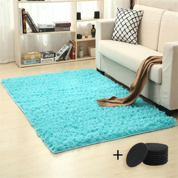

5pcs household blanket super soft faux fur rug for bedroom sofa living room area rugs+floor mat anti slip sticker carpets