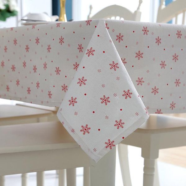 

table napkin cloth cover red snowflakes pattern decoration for christmas party home banquet smd66
