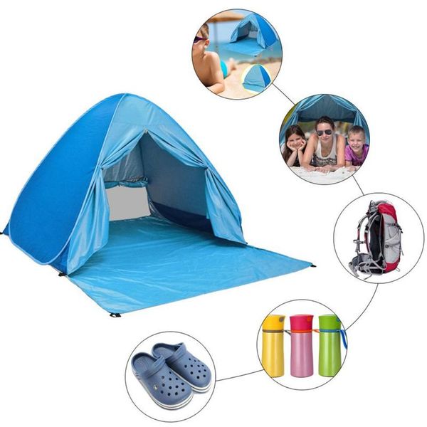 

tents and shelters beach tent sun shelter easy shade canopy cabana lightweight backpacking (blue)