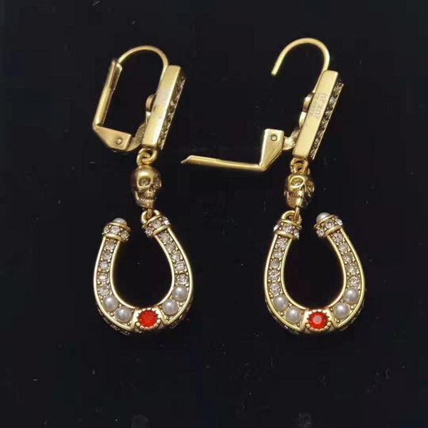 

2021 new diamond pearl temperament net red earrings winter earrings, Silver