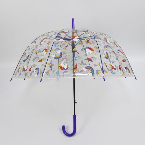 

umbrellas animal cartoon transparent umbrella straight bone apollo 8 rainbow windproof rainproof
