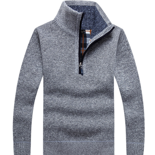 Herren Herbst Casual Pullover Halb Hohen Kragen Mit Zipper Schlank Pullover Männer Winter Fleece Warme Pullover Männliche Kleidung MY509