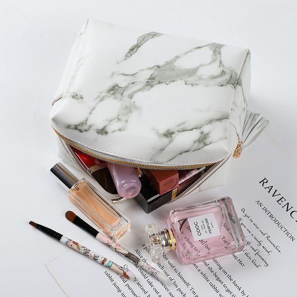 

2021 marble pu cosmetic bag